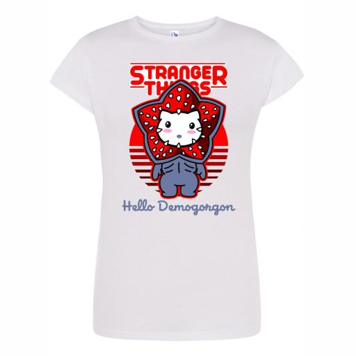 Camiseta Entallada STRANGER THINGS HELLO DEMO # 1659 [3]