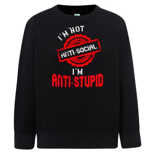 Sudadera Cuello Redondo No soy Anti Social # 1669 [2]