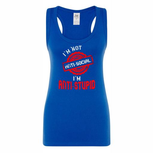 Camiseta Tirantes No soy Anti Social # 1669 [1]