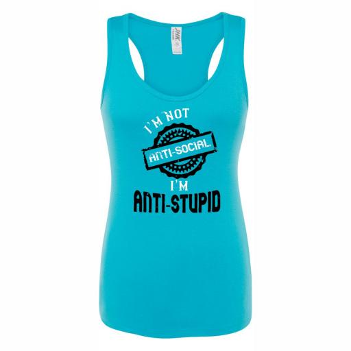 Camiseta Tirantes No soy Anti Social # 1669 [2]