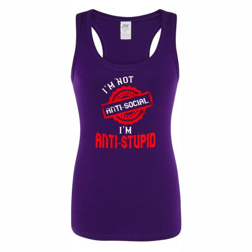 Camiseta Tirantes No soy Anti Social # 1669 [5]