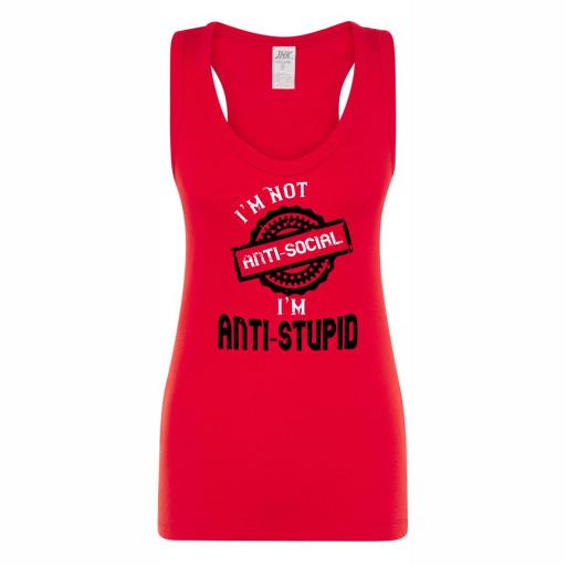 Camiseta Tirantes No soy Anti Social # 1669 [6]