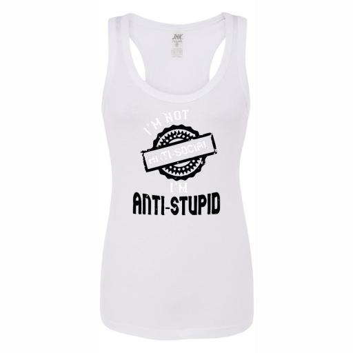 Camiseta Tirantes No soy Anti Social # 1669