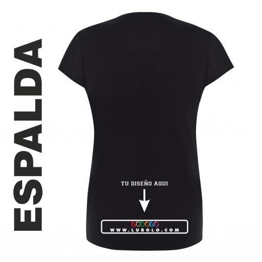 Camiseta Entallada de chica PERSONALIZADA con diseño de LUBOLO en la espalda [1]