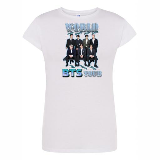 Camiseta Entallada Chica BTS WORDL TOUR # M760 [1]