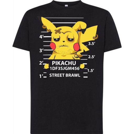 Camiseta 100% algodón _ Pikachu Street Brawl