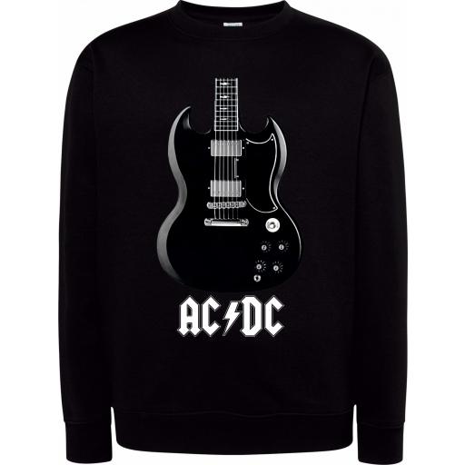 Sudadera Cuello Redondo - ACDC Guitar Back in Black [0]