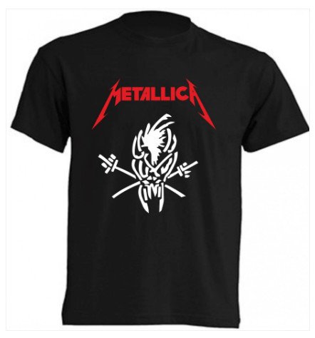 camisetas de rock metallica