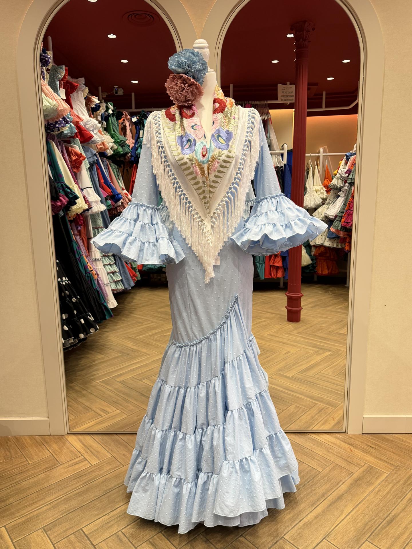 Traje de flamenca canastero envolvente