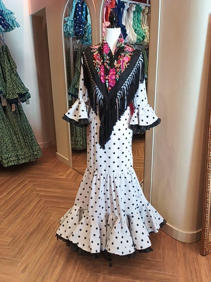 Carmen Doble Blanco Lunar Negro