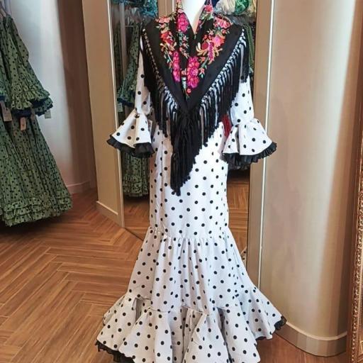 Carmen Doble Blanco Lunar Negro