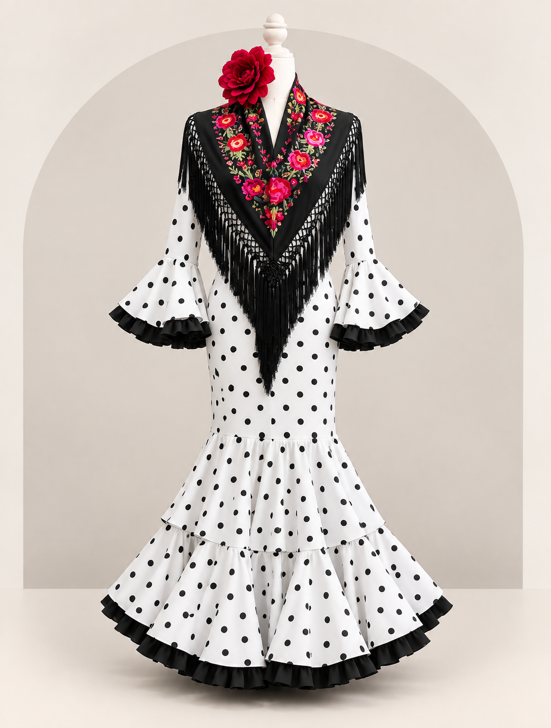 Maniquí flamenco de lunares y mantón.png