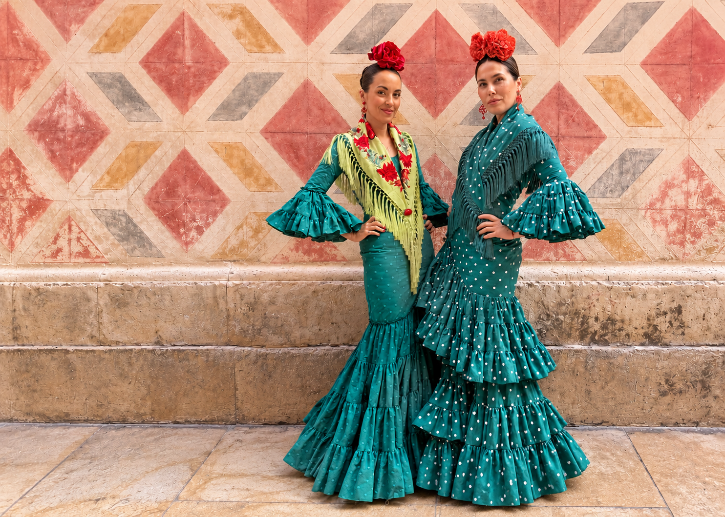 Trajes de flamenca artesanales Golo de Lunares Malaga