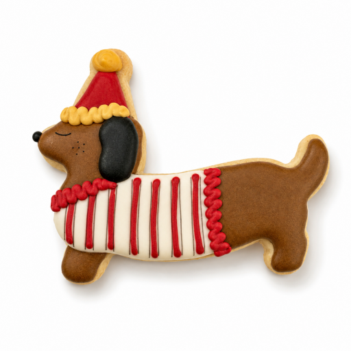 Galleta Perro Salchicha con gorro y camiseta [0]