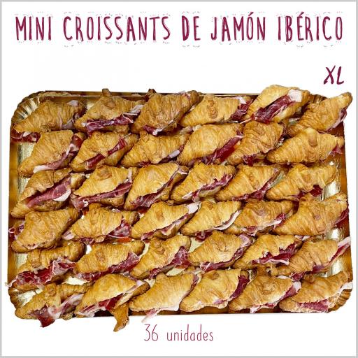 Bandeja de 36 mini croissants de jamón ibérico XL
