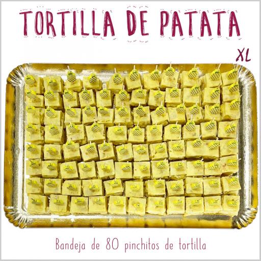Bandeja de 80 Pinchitos de Tortilla de Patata XL