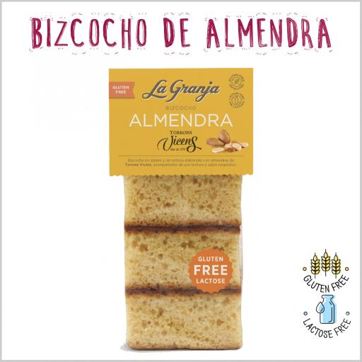 Bizcocho de Almendra, Sin Gluten y Sin Lactosa