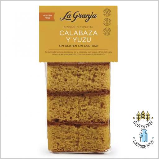 Bizcocho de Calabaza y Yuzu Sin Gluten y Sin Lactosa