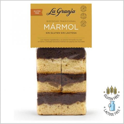 Bizcocho Marmolado Sin Gluten y Sin Lactosa