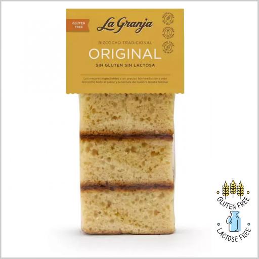 Bizcocho Original, Sin Gluten y Sin Lactosa