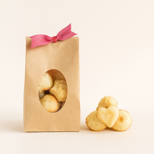 Bocaditos de Bizcocho Natural con un toque de queso