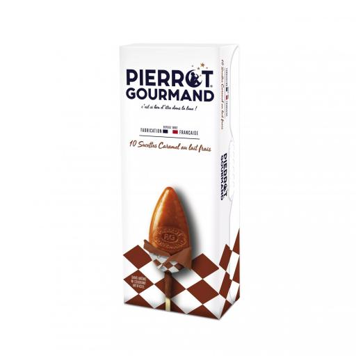 Caja de 10 piruletas Pierrot Gourmand Caramelo