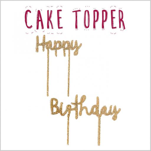 Cake Topper Happy Birthday [0]