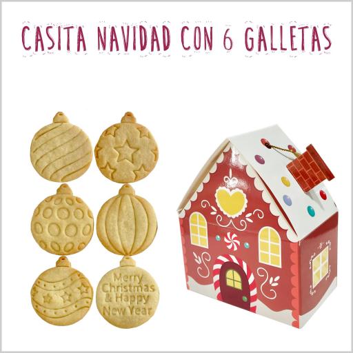 Casita Navidad con 6 galletas