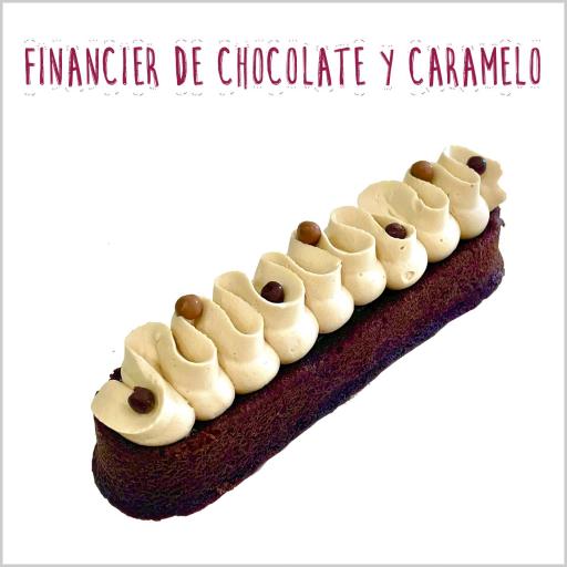 Financier de Chocolate y Caramelo