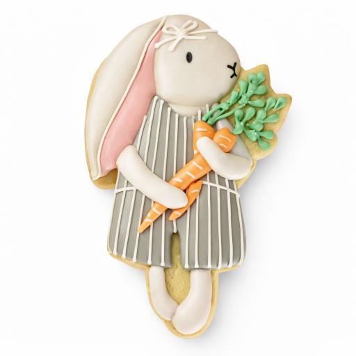 Galleta Conejo con Ramo de Zanahorias