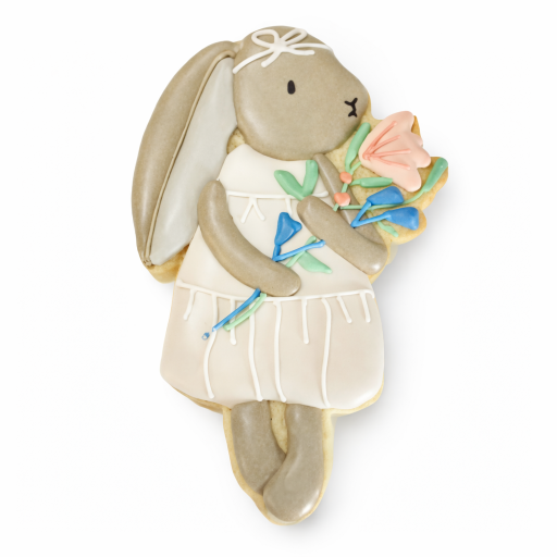 Galleta Conejo con Ramo de Flores