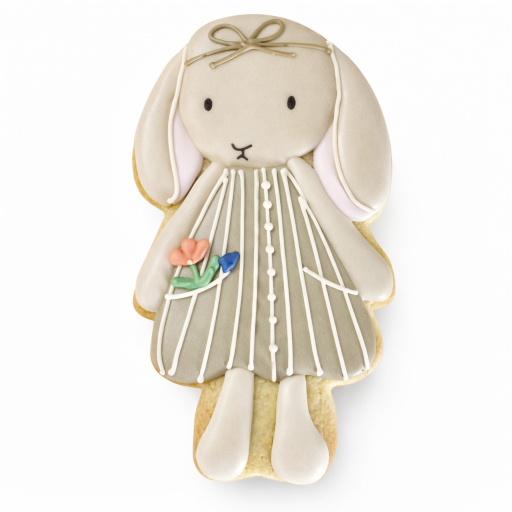 Galleta Conejo con Flores en Bolsillo
