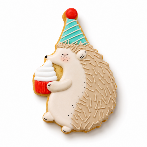 Galleta Erizo con Cupcake