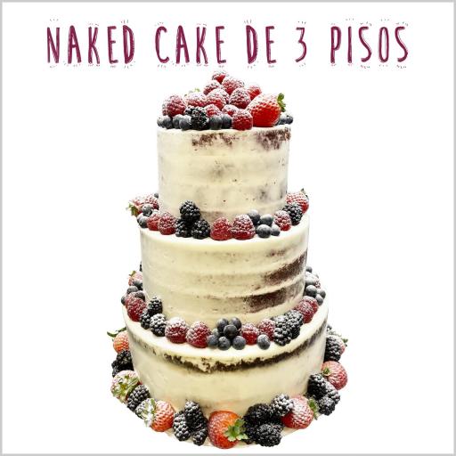 Naked Cake de 3 Pisos