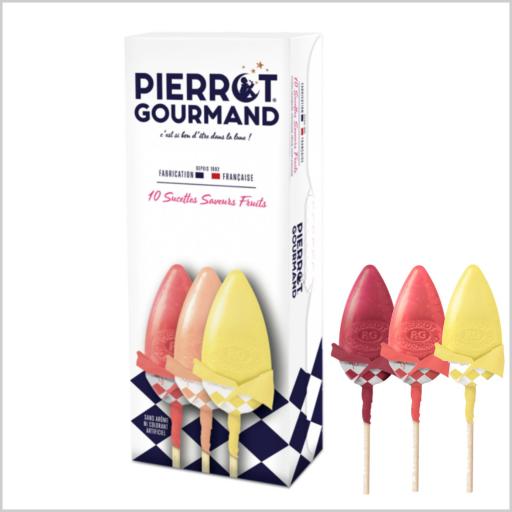 Caja de 10 piruletas Pierrot Gourmand Frutas