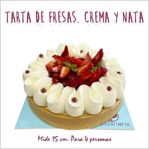 Tarta de Fresas, Nata y Crema Pequeña