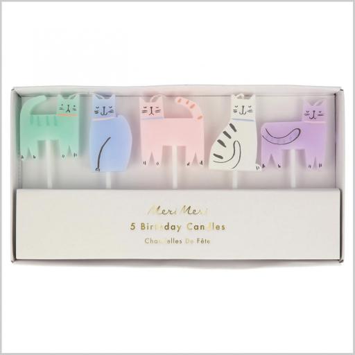 Velas Gatitos Meri Meri (5 ud.)