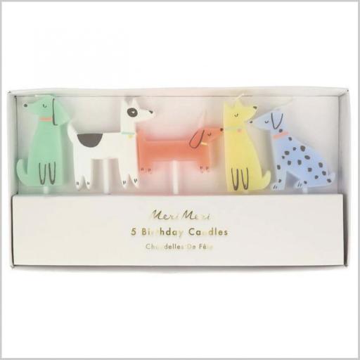 Velas Perritos Meri Meri (5 ud.)