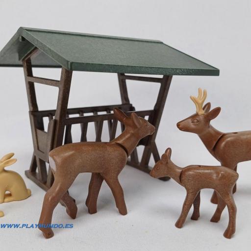 PLAYMOBIL 3692 CIERVOS CON COMEDERO (AÑO 1992 - 1996) [0]
