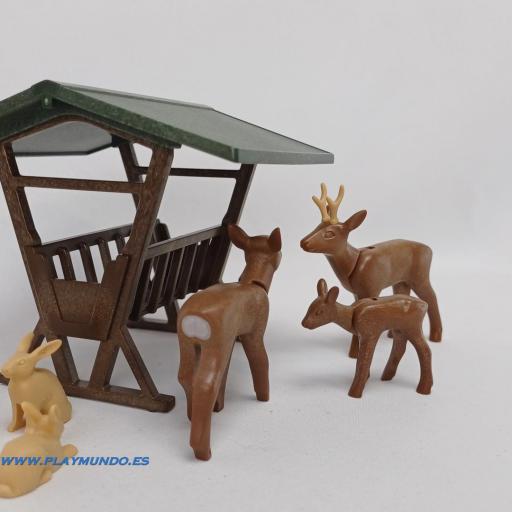 PLAYMOBIL 3692 CIERVOS CON COMEDERO (AÑO 1992 - 1996) [2]