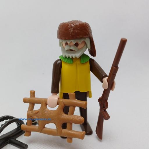 PLAYMOBIL 3394 TRAMPERO OESTE WESTERN CON CEPO (1988 - 1990) [1]