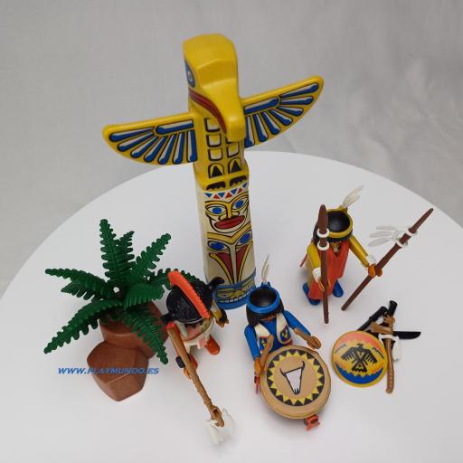 PLAYMOBIL 3873 INDIOS CON TOTEM (AÑO 1996) [1]