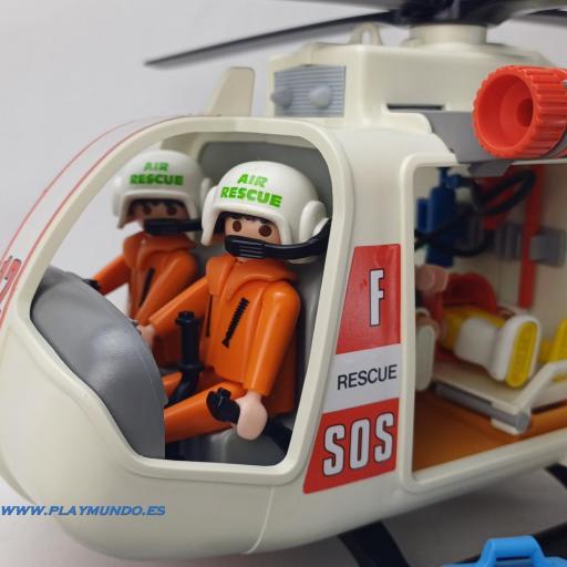 PLAYMOBIL 3789 HELICOPTERO DE RESCATE (AÑO 1987 - 1995) [2]