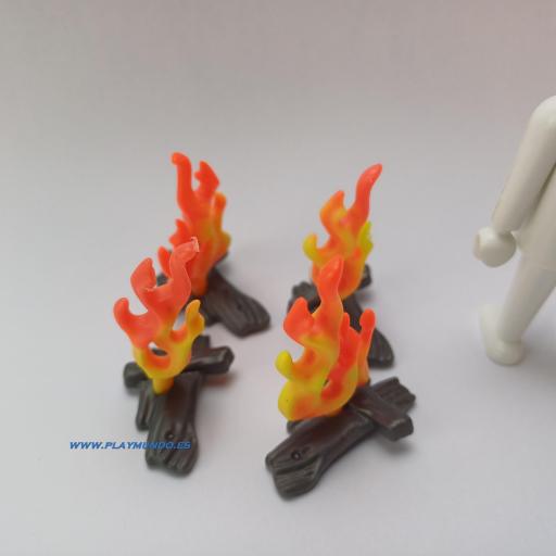 PLAYMOBIL FUEGOS EN MADERA ARDIENDO