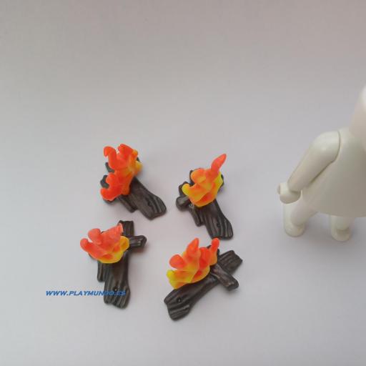 PLAYMOBIL FUEGOS EN MADERA ARDIENDO [1]