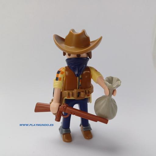 PLAYMOBIL MUÑECO CLICK BANDIDO VAQUERO WESTERN De la revista Nº3 BLUE