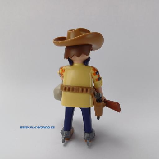 PLAYMOBIL MUÑECO CLICK BANDIDO VAQUERO WESTERN De la revista Nº3 BLUE [1]