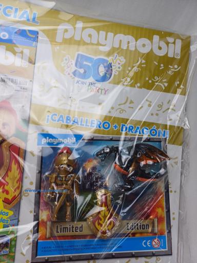 PLAYMOBIL REVISTA 50 ANIVERARIO Nº1 BLUE  CABALLERO MEDIEVAL Y DRAGON  ( JUNIO 2024) EDICION ESPECIAL [2]