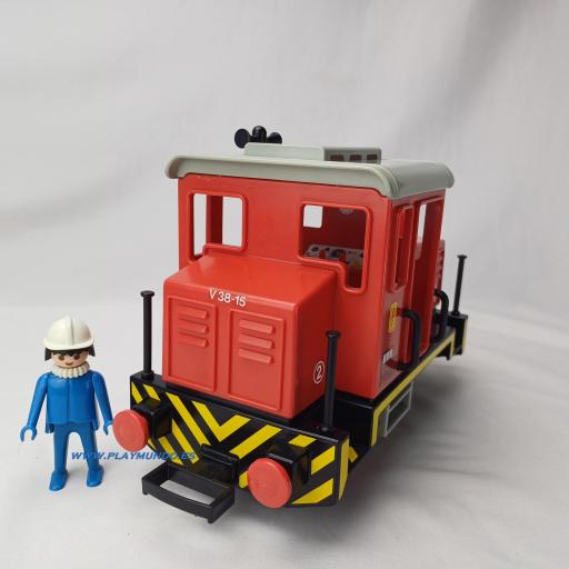 PLAYMOBIL 4050 LOCOMOTORA DIESEL TREN FERROCARRIL  (1980 - 1994) [2]