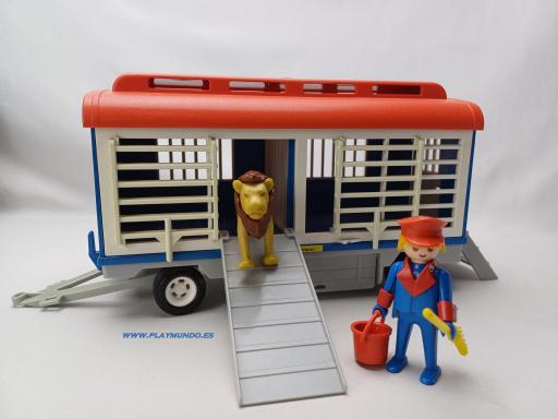 PLAYMOBIL 3514 REMOLQUE DEL CIRCO CON LEON Y DOMADOR (AÑO 1979 - 1984) [1]